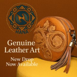 👜 Handcrafted Genuine Leather Round Crossbody Bag – Premium Quality & Unique Design | Hana GCC