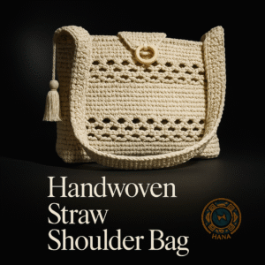 Handwoven straw shoulder bag boho style – Hana GCC