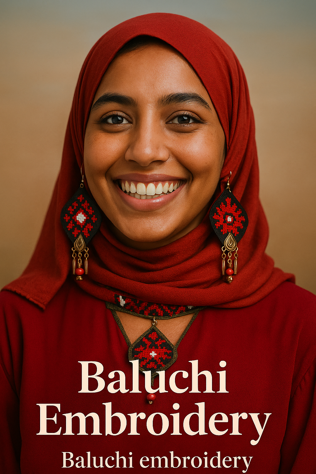 🌟 Handmade Balochi Star Earrings – Traditional Needlework & Bronze Charm Design | Hana GCC